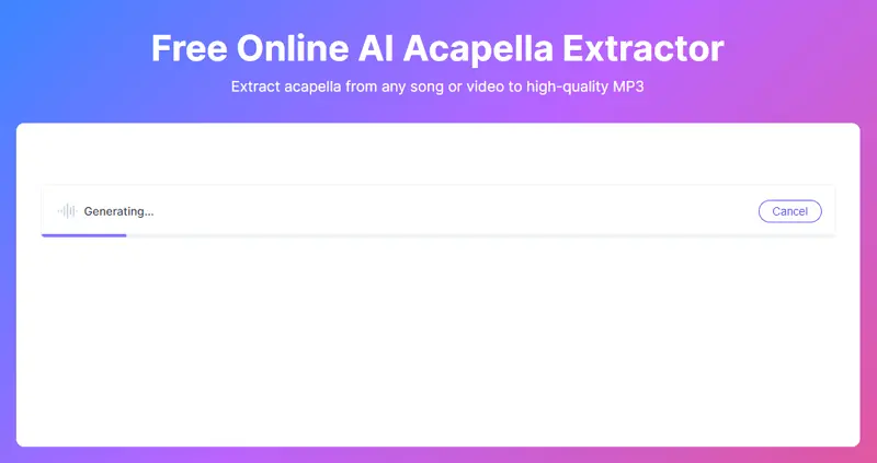 Generating Acapella