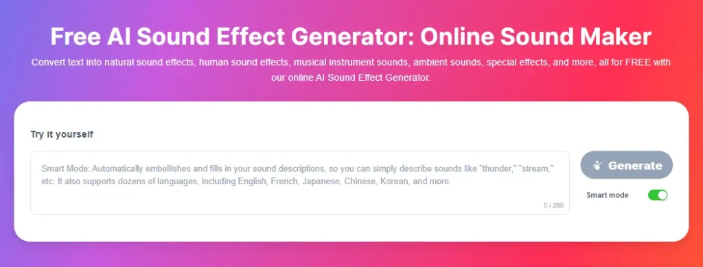 Sound Effect Generator