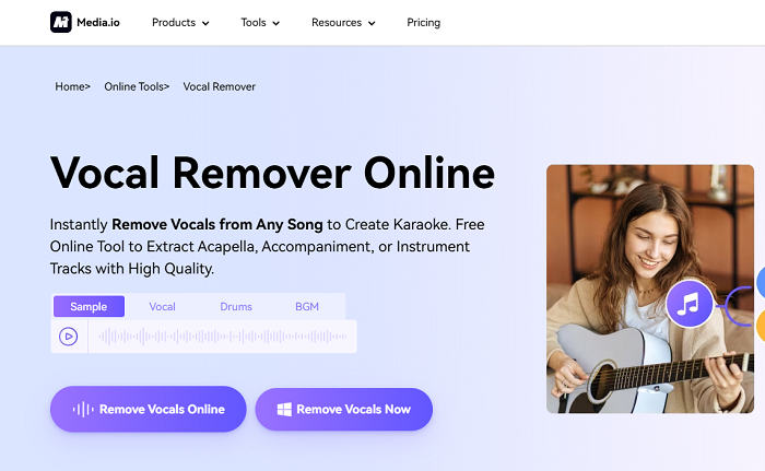 Media.io Online Vocal Remover