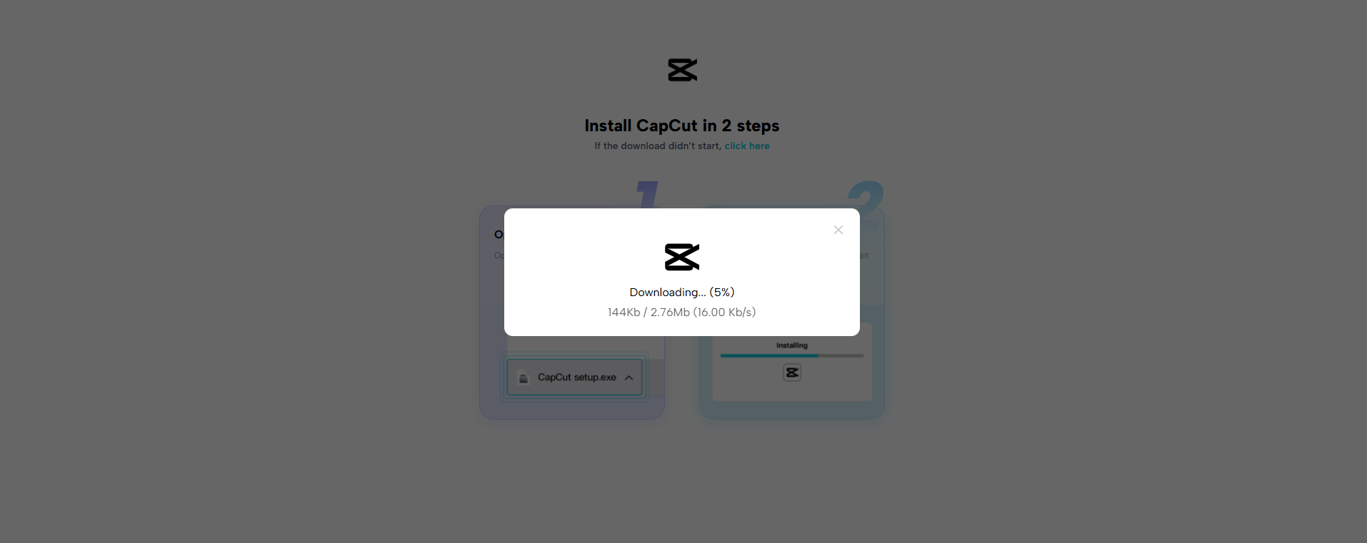 Download and install CapCut PC