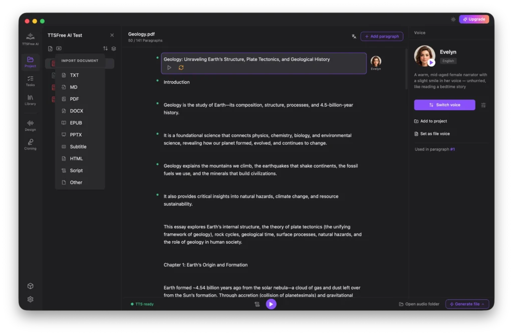 Supported documents