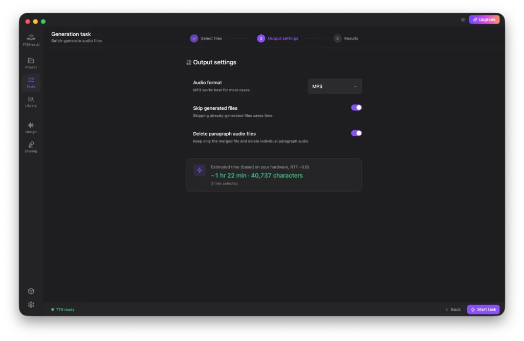 Output Settings