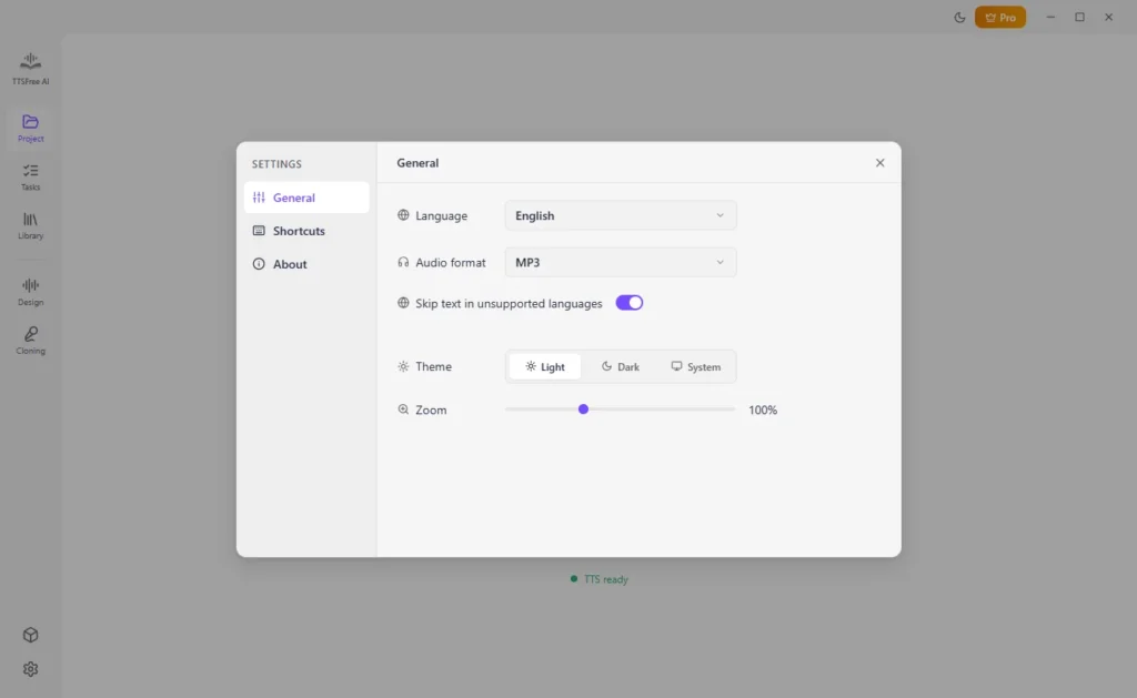 Select MP3 as the output format